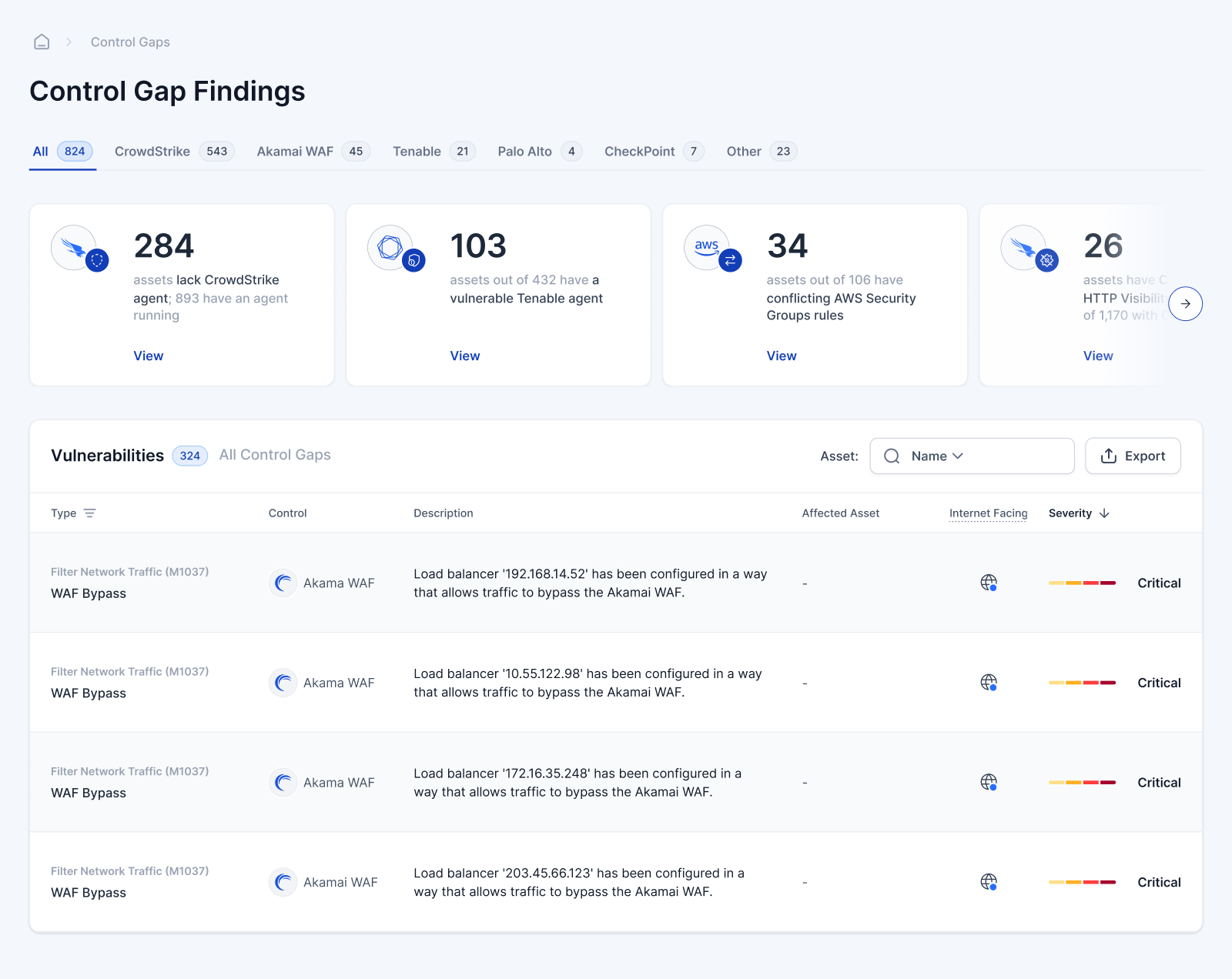 Zafran Security product screenshot
