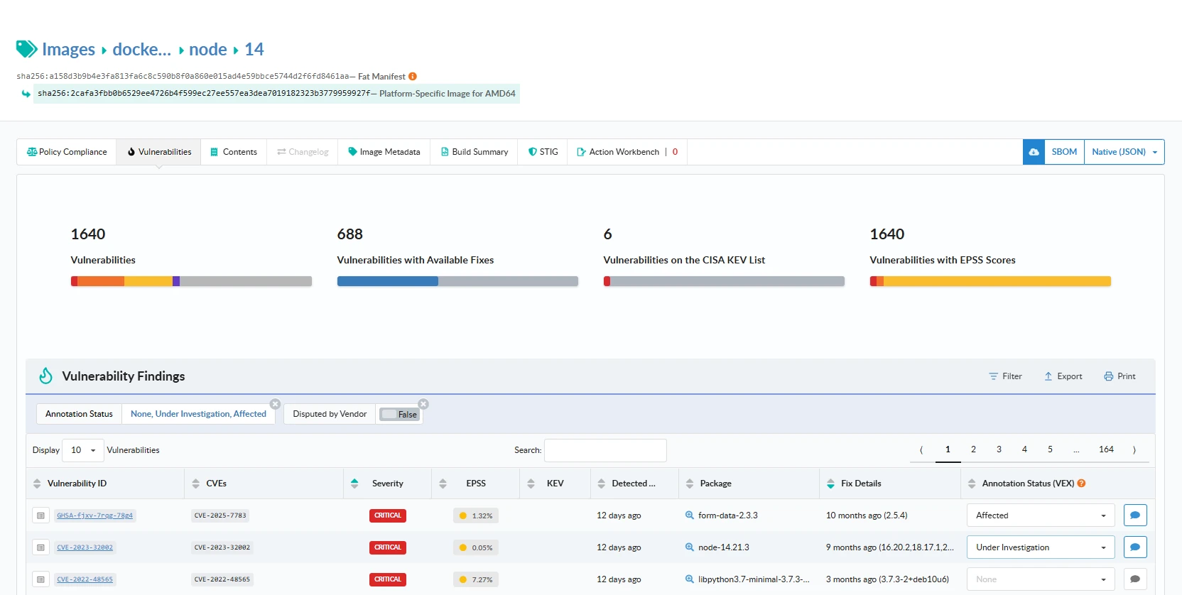 Anchore Enterprise product screenshot