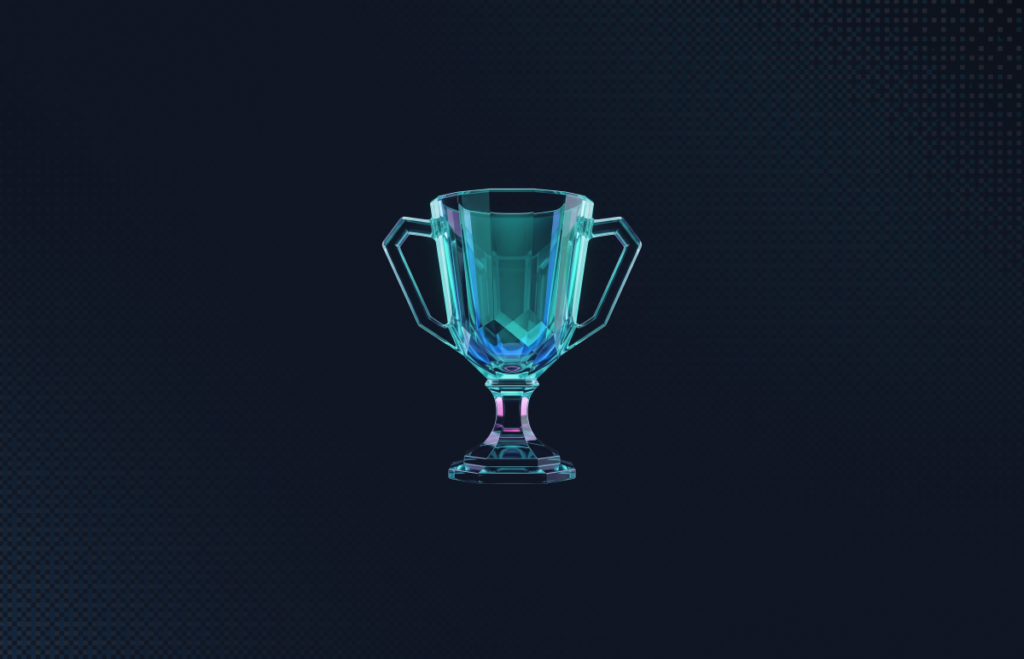 Glass trophy cup