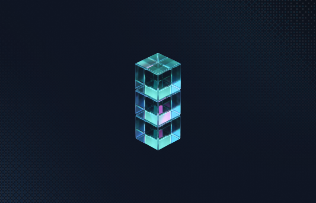 Stack of glass cubes