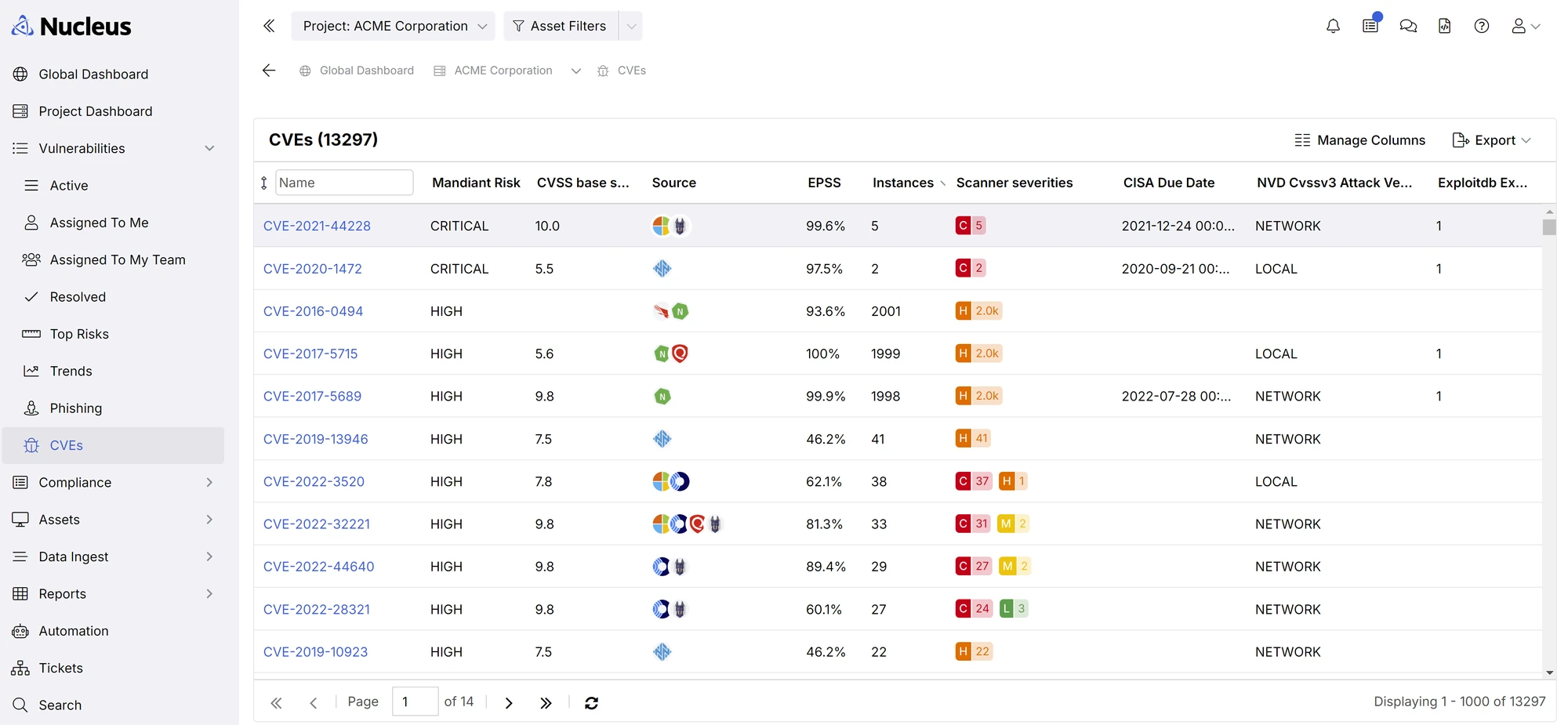 Nucleus Security product screenshot