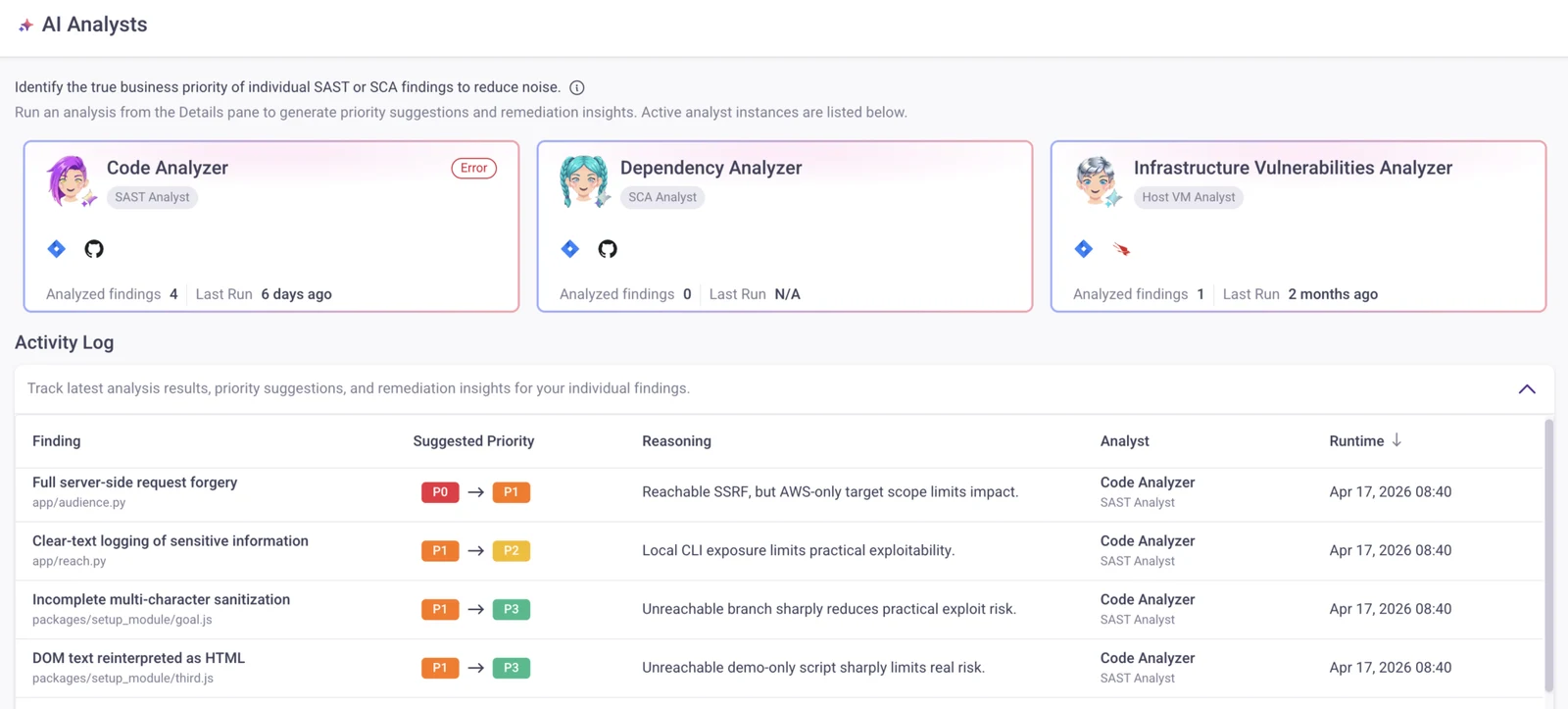 Seemplicity product screenshot